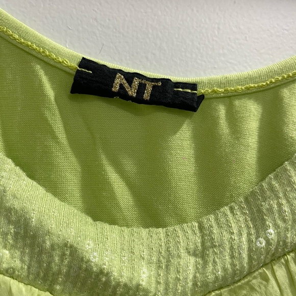 Italian Blouse in Green Lime one size fits all - Picture 3 of 4